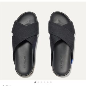Rothy's Elegant Black crisscross Slide Sandals